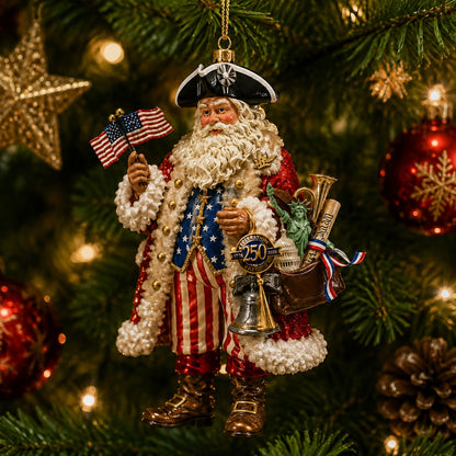 🔥Last day with huge discounts!250th Anniversary Santa Christmas Ornament – A 2026 American Keepsake