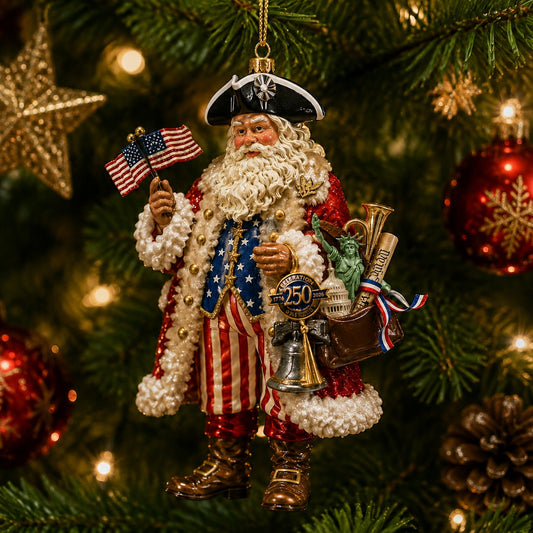 250th Anniversary Santa Christmas Ornament – A 2026 American Keepsake