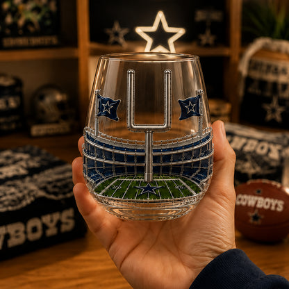 🎁 Ultimate Football Fan Whiskey Glass Set – 4 Game Day Collectible Tumblers