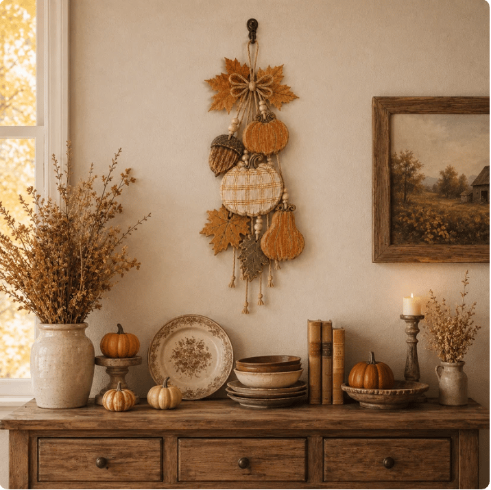 🔥Hot Sale - 50% OFF🔥Rustic Harvest WoodenDoor Hanger