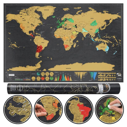 🌎 Scratch-Off World Travel Map – Track Every Journey & Reveal Your Memories