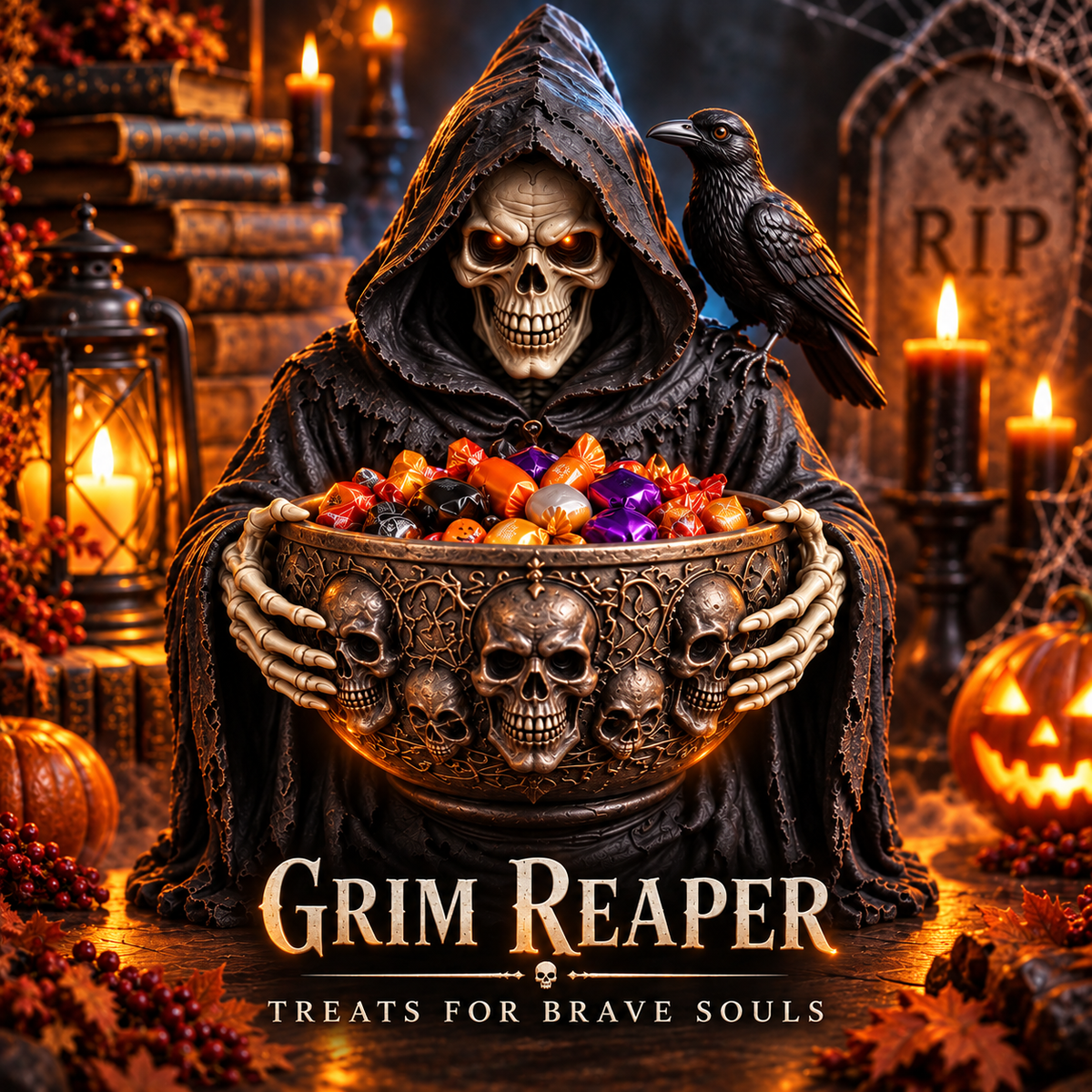 🎃Glowing Halloween Guardian Candy Bowl Collection™ – 5 Spooky Characters for Treats & Decor