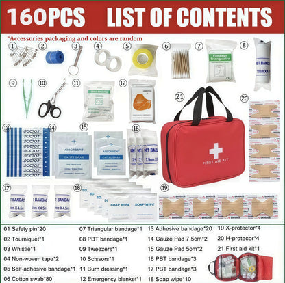 300 Piece Waterproof First Aid Kit for Emergencies