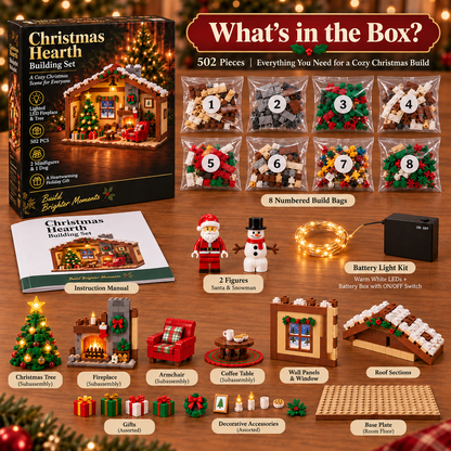 🎄 Christmas Hearth™ Lighted Building Set – Build, Glow & Treasure the Magic of Christmas