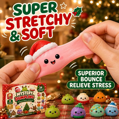🎄 24-Day Mystery Dumpling Squishy Advent Calendar – Christmas Countdown Surprise Toys