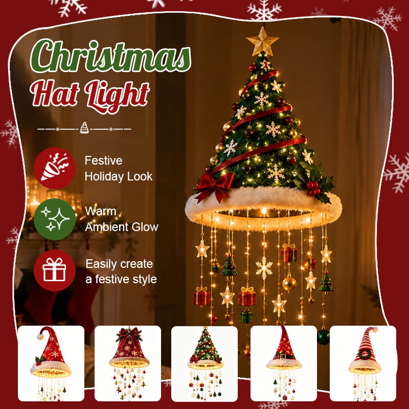 🎄Christmas Hat Hanging Light – Warm LED Glow & Festive Holiday Charm