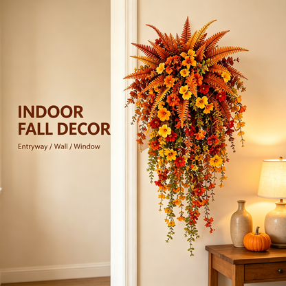 Artificial Fern for Autumn Outdoor Decor– Autumn Porch & Door Decoration