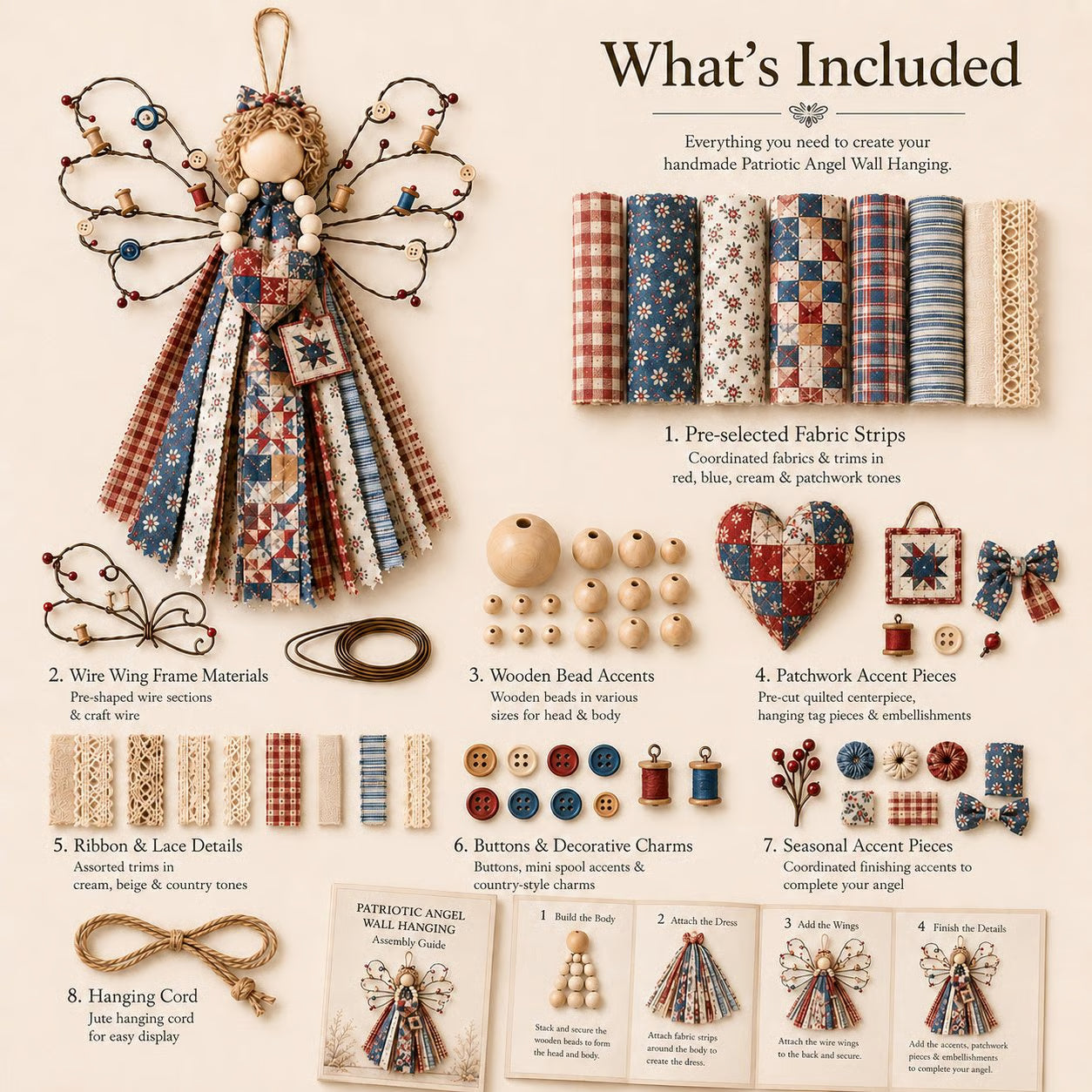 🔥Last Day 49% OFF - 🪽 Angel Fabric Hanging DIY Kit