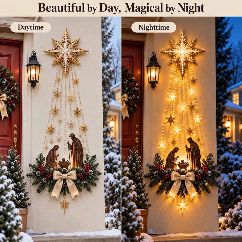 🔥Last Day 50% OFF✝️ Bethlehem Star of Faith™ – Lighted Nativity Wall Decor