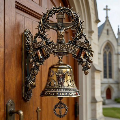 ✨Our Lady of Grace Bronze Miraculous Medal Wall Bell | 🙏Catholic Religious Home & Garden Decor"