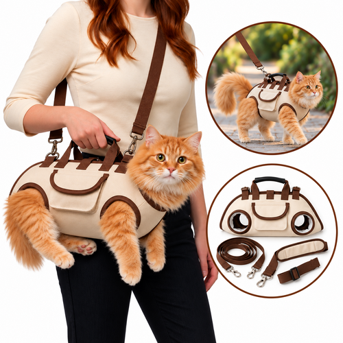 Little Paws, Big Adventures — Carrier Harness for Cats & Small Dogs