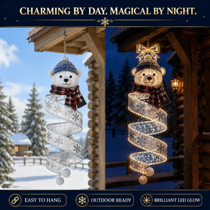 ✨ Christmas Magic Spiral Hanging LED Lights – 3D Floating Holiday Decor Collection