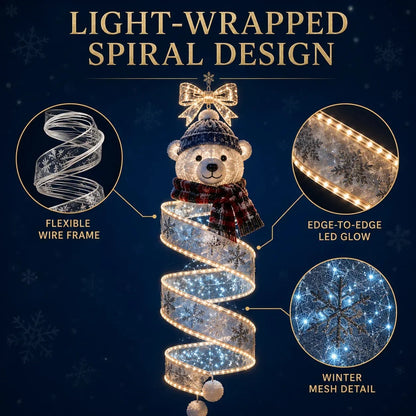 ✨ Christmas Magic Spiral Hanging LED Lights – 3D Floating Holiday Decor Collection