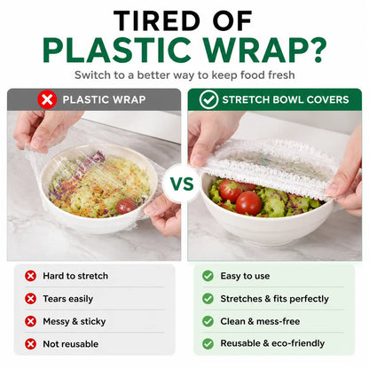 🔥 LAST DAY: Buy 1 Get 1 FREE | 100PCS Disposable Stretch Food Covers for Bowls & Plates