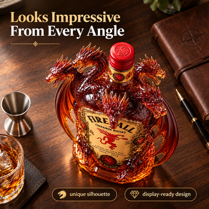 🐉 Legendary Dragon Collector Bottle™ – Sculpted Multi-Head Dragon Display for Home Bar & Gifting