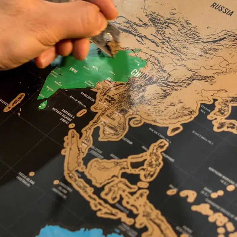 🌎 Scratch-Off World Travel Map – Track Every Journey & Reveal Your Memories