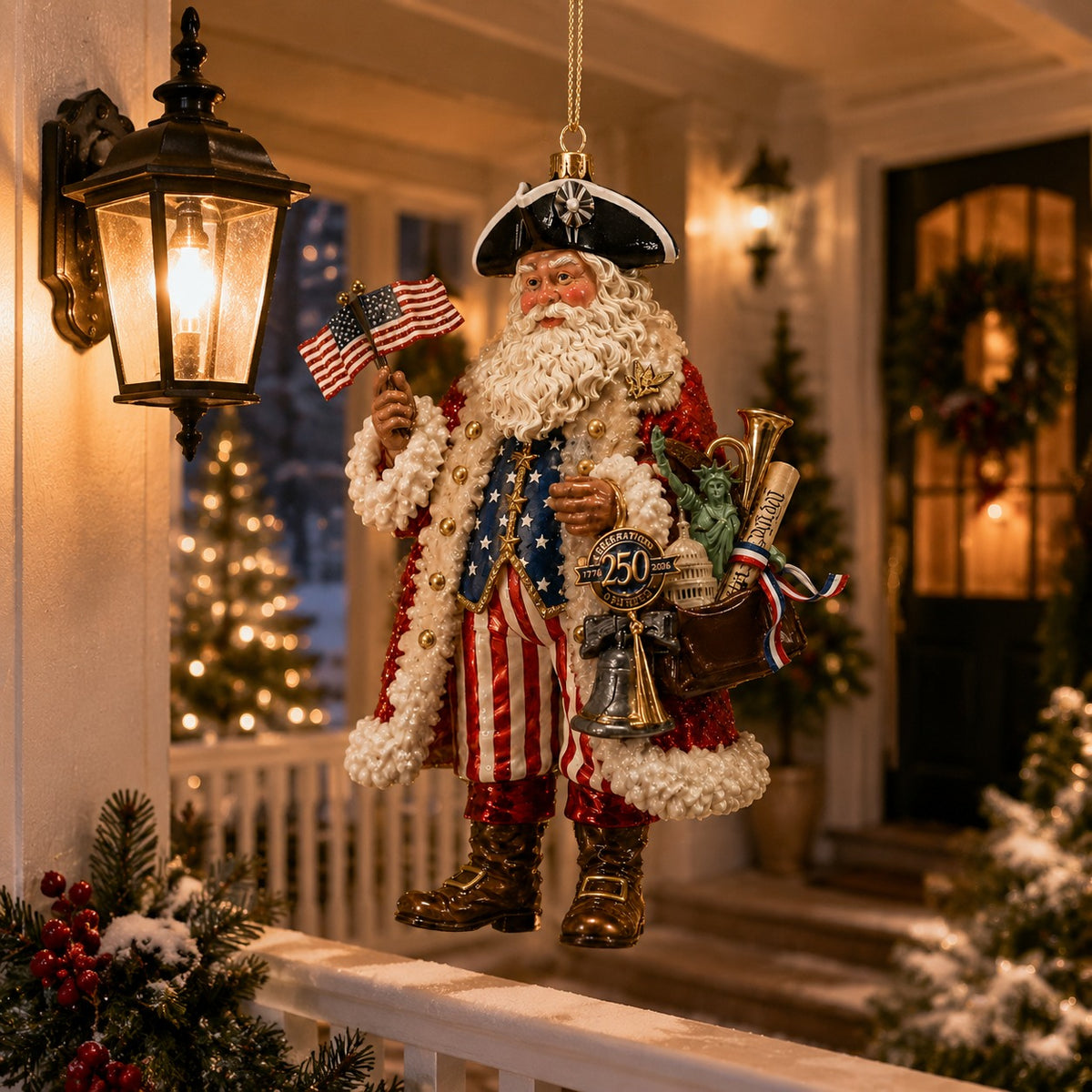 🔥Last day with huge discounts!250th Anniversary Santa Christmas Ornament – A 2026 American Keepsake