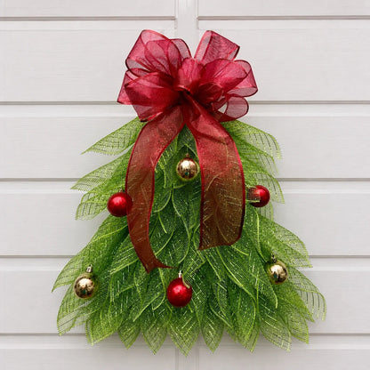 🎄 Christmas Sale – Light-Up Christmas Tree Door Wreath | Festive Front Door Decor