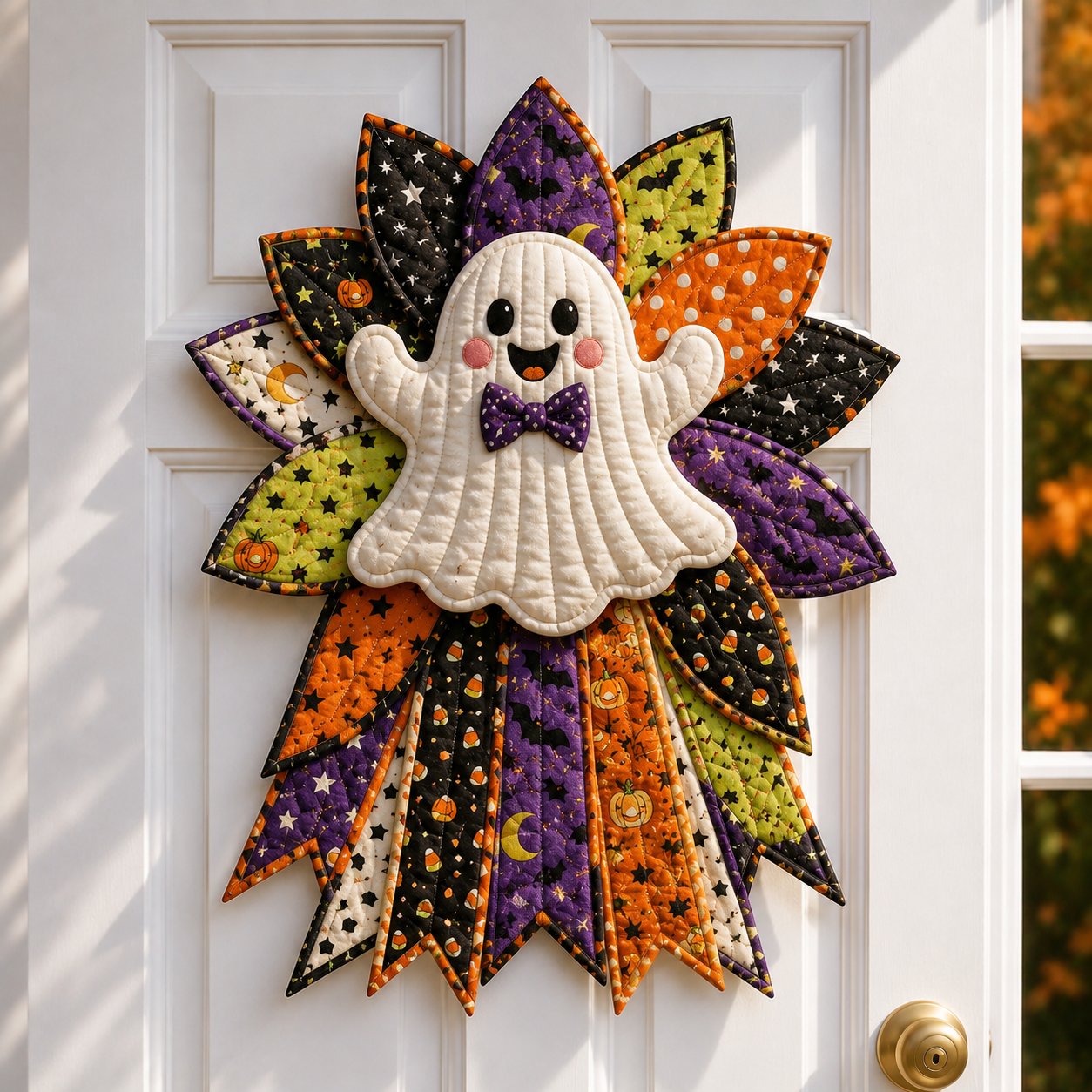 🔥Last Day 49% OFF - 🎃DIY Quilted Halloween Pumpkin Door Hanger Kit