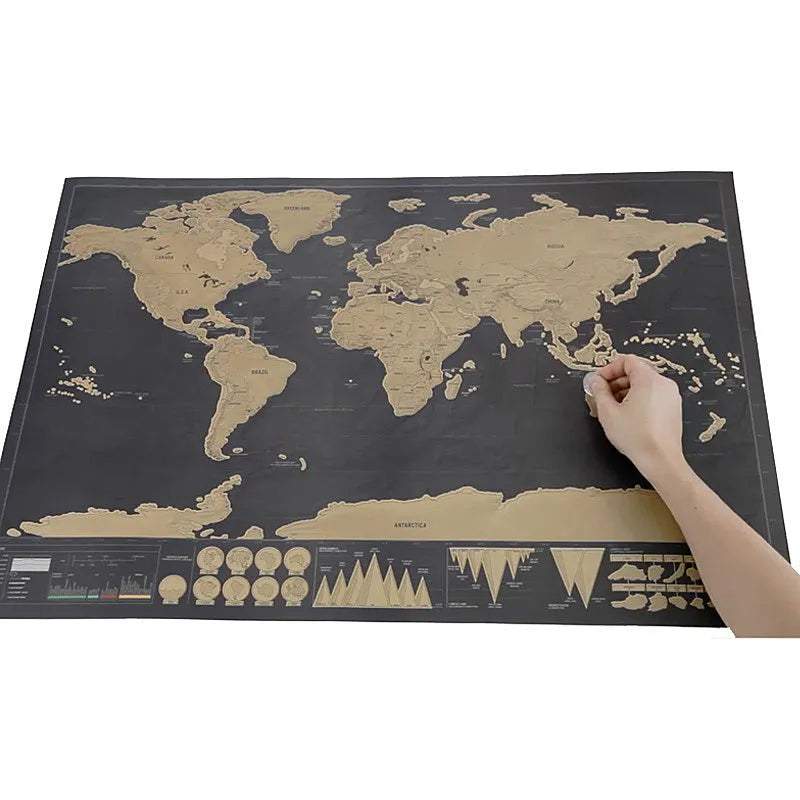 🌎 Scratch-Off World Travel Map – Track Every Journey & Reveal Your Memories