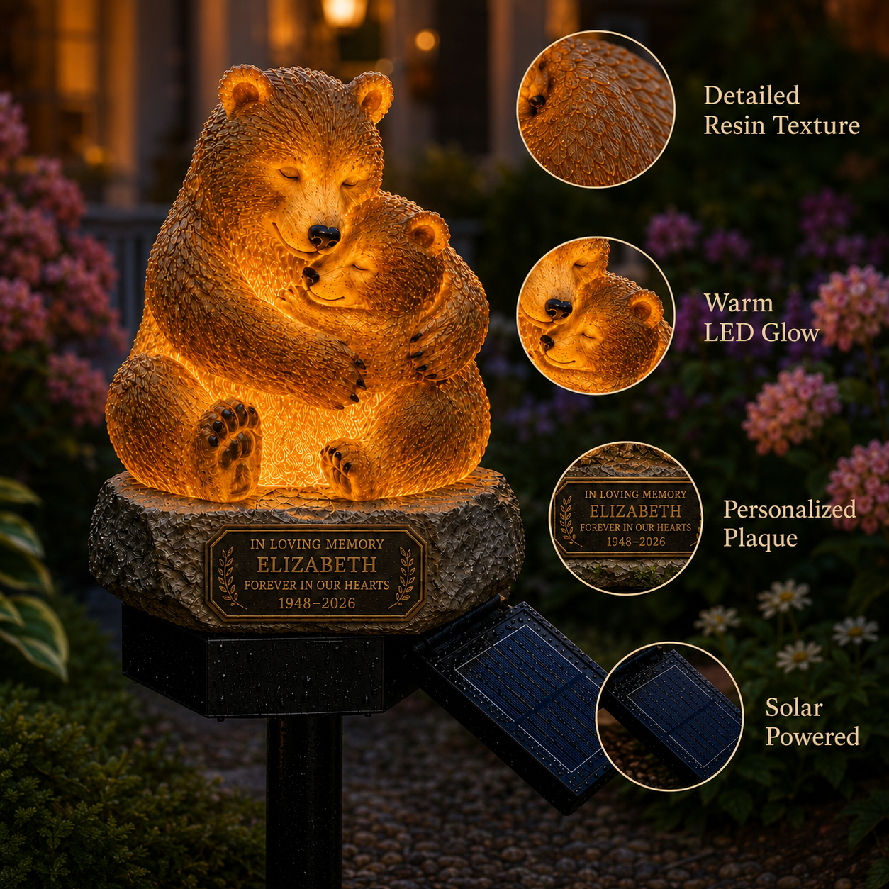 Personalized Solar Memorial Garden Light – Custom Family, Pet & Tribute Designs