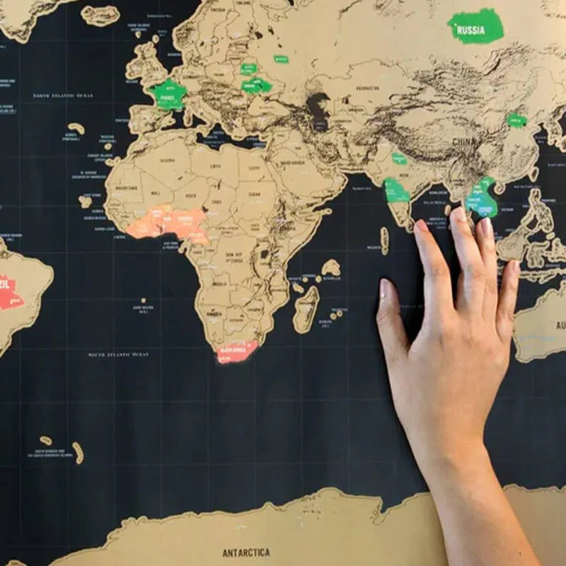 🌎 Scratch-Off World Travel Map – Track Every Journey & Reveal Your Memories