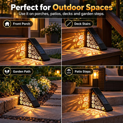 🔥Hot sales✨2-Pack Solar Step Lights | Dusk-to-Dawn Outdoor Lighting with IP65 Weather Resistance & No Wiring 🌙
