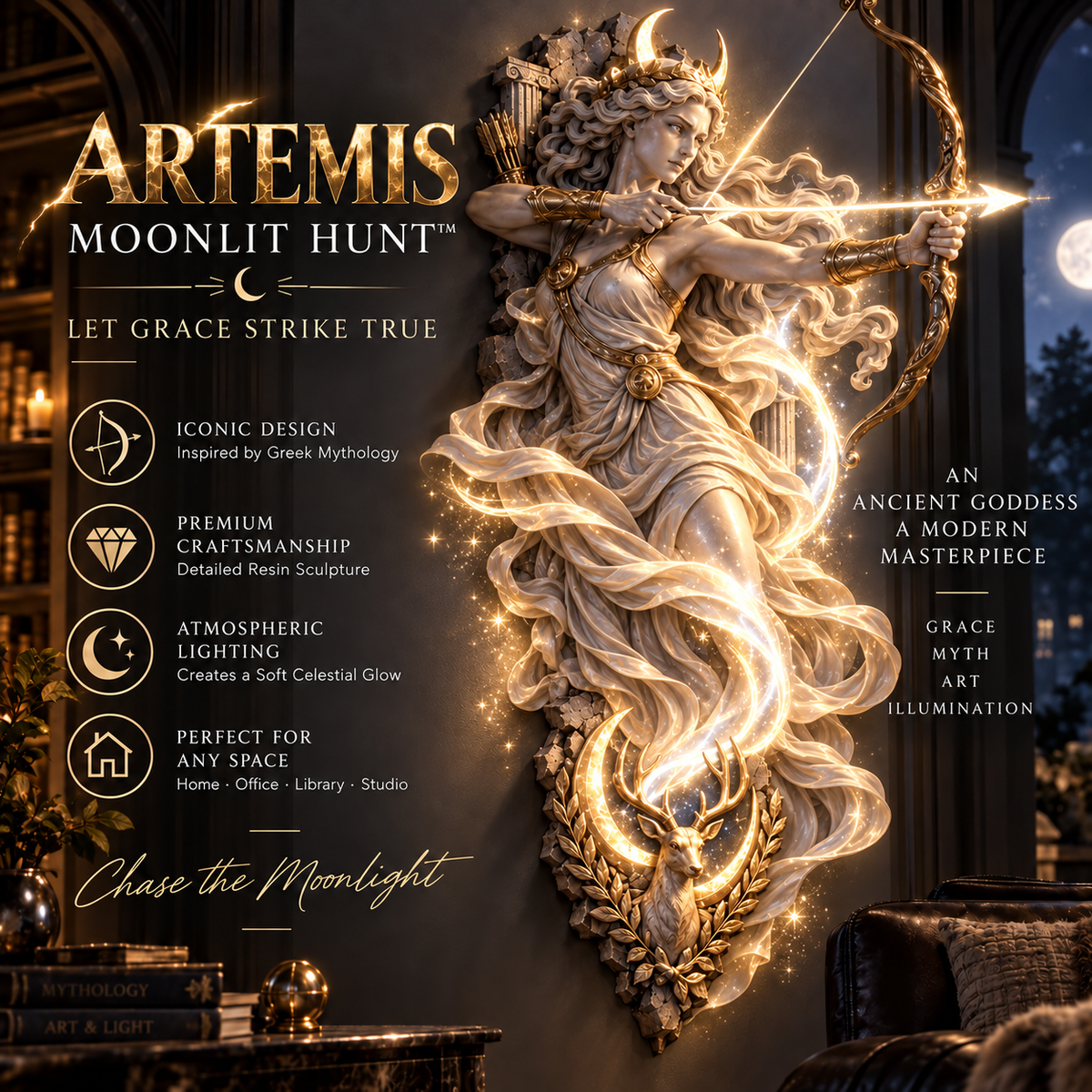 ⏰ Limited Stock 49% OFF — Mythological Gods Illuminated Wall Sculpture Collection™ ⚡