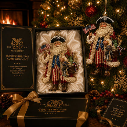 🔥Last day with huge discounts!250th Anniversary Santa Christmas Ornament – A 2026 American Keepsake