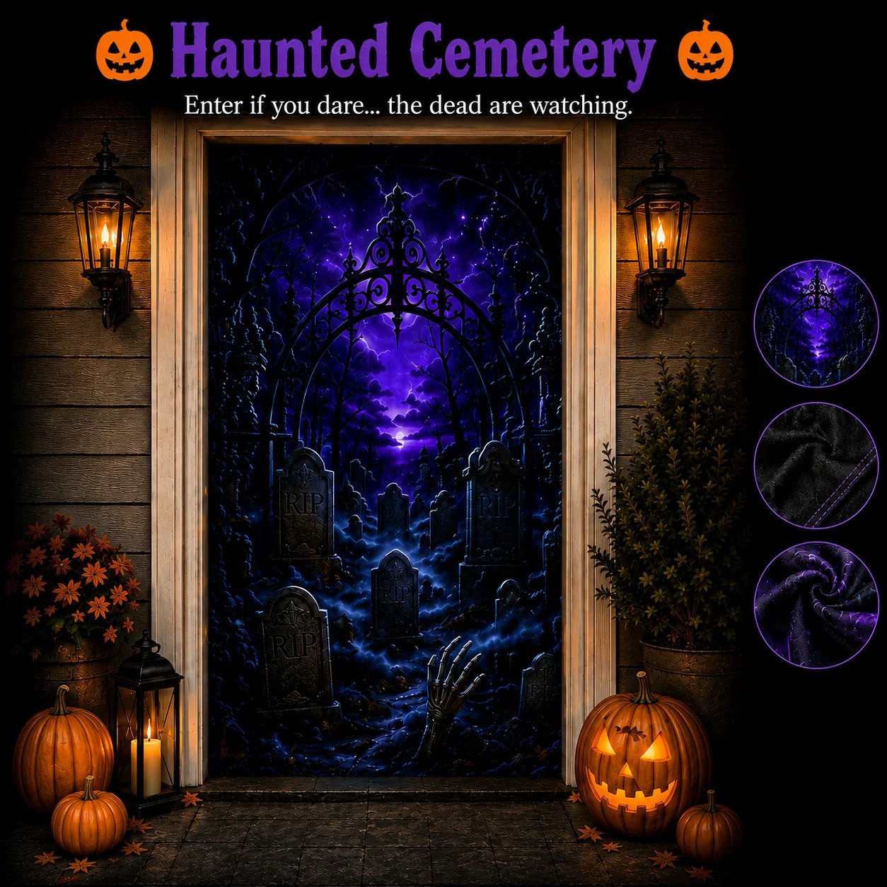 🔥🏷️Buy More, Save More (Up to 20% OFF)🎃Halloween Portal Door Curtain – Realistic Spooky Door Decor