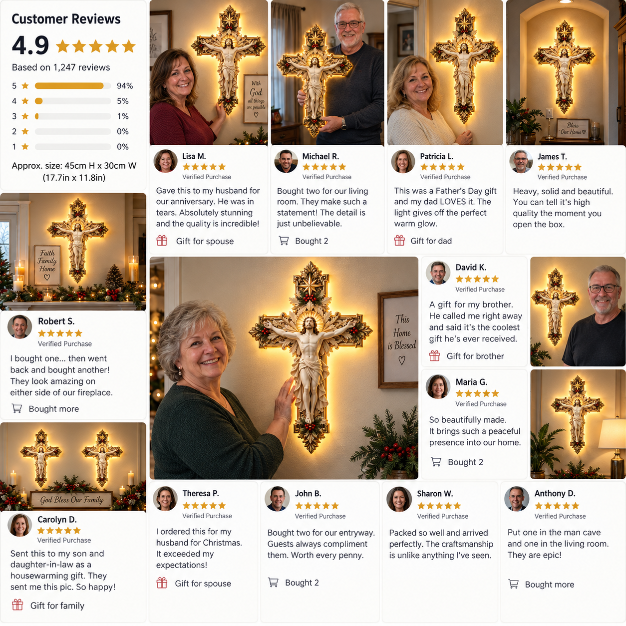 Holy Light Cross customer review gallery