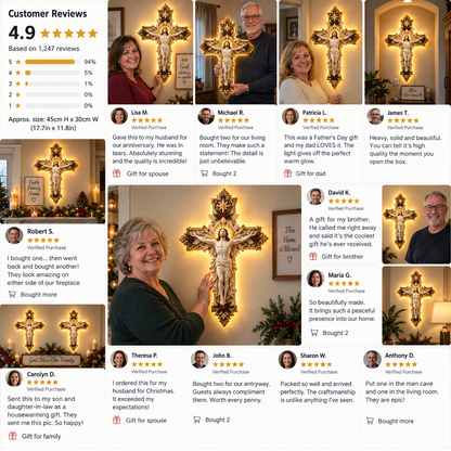 ✨ Holy Light Cross™ – Christmas Blessing Collection | Faith, Love & Protection for Your Home