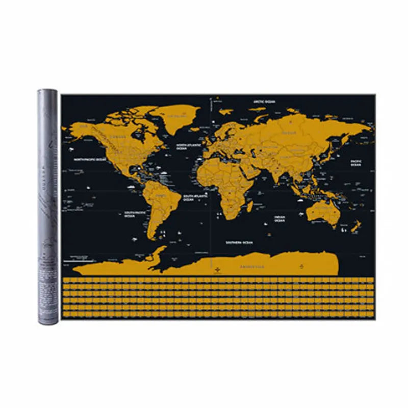 🌎 Scratch-Off World Travel Map – Track Every Journey & Reveal Your Memories