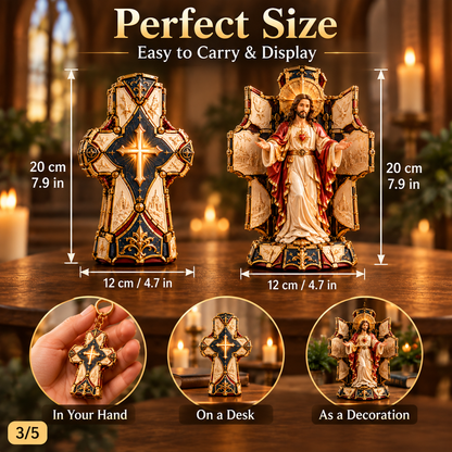 ✝️ 2-in-1 Transforming Jesus Cross™ – A Cross That Opens to Reveal Jesus | A Meaningful Gift of Faith & Love