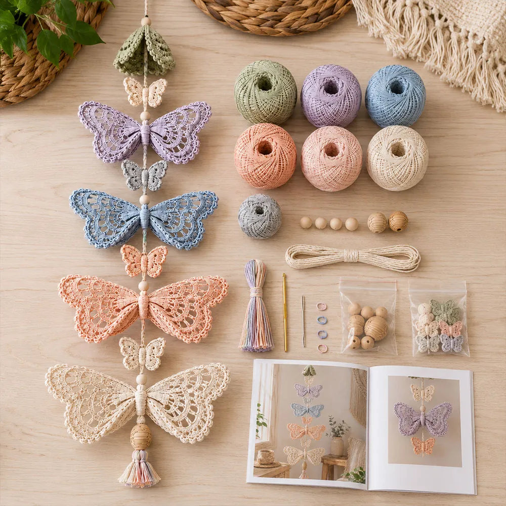 🔥Hot Sale - 50% OFF🔥🐦Hummingbird Garden Cascade DIY Crochet Kit🦋