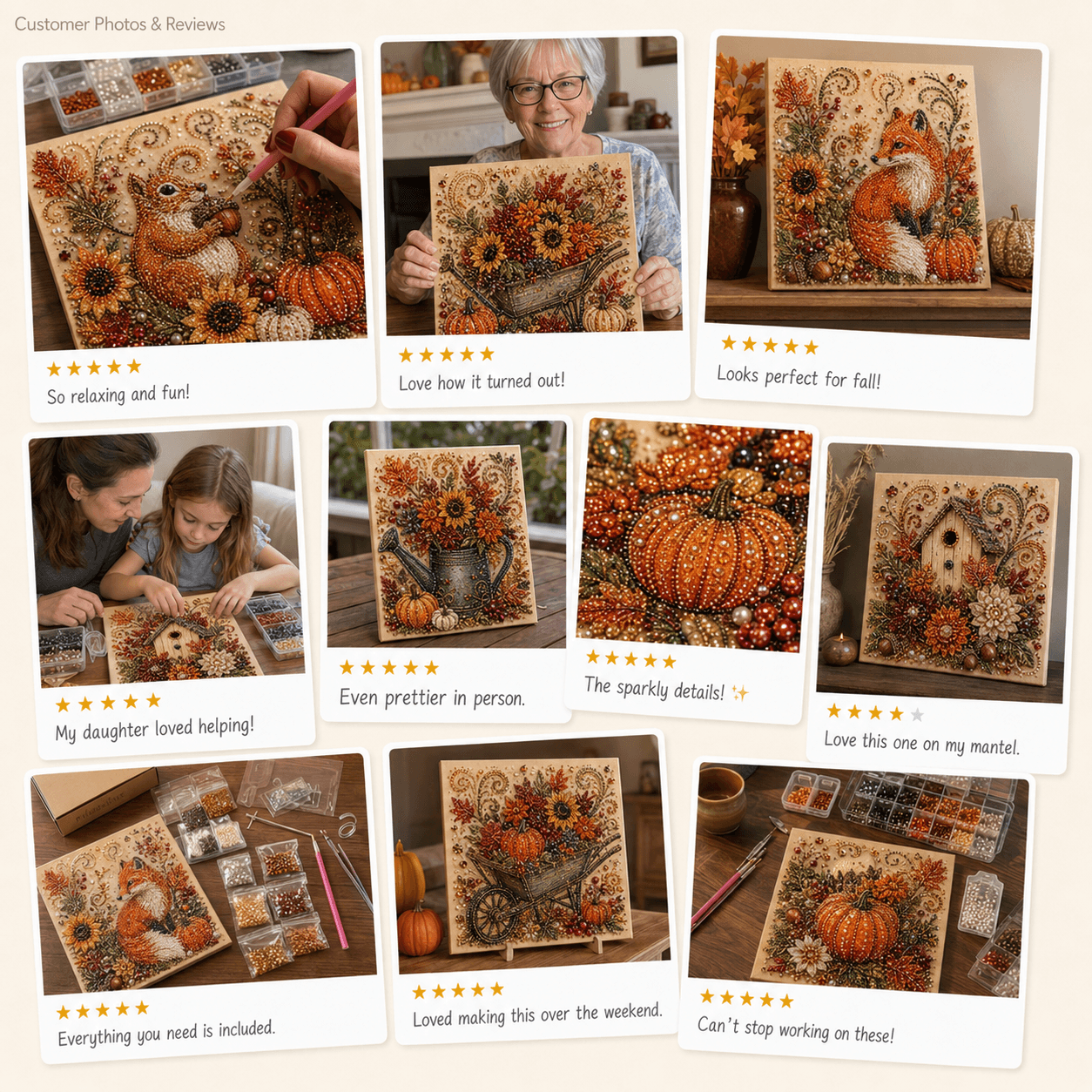 🔥 Last Day 49% OFF 🍂💎 Autumn Pearl Painting Kit – Relaxing DIY Craft to Create Sparkling Fall Artwork 🖌️