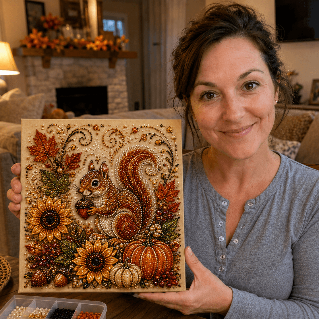🔥 Last Day 49% OFF 🍂💎 Autumn Pearl Painting Kit – Relaxing DIY Craft to Create Sparkling Fall Artwork 🖌️