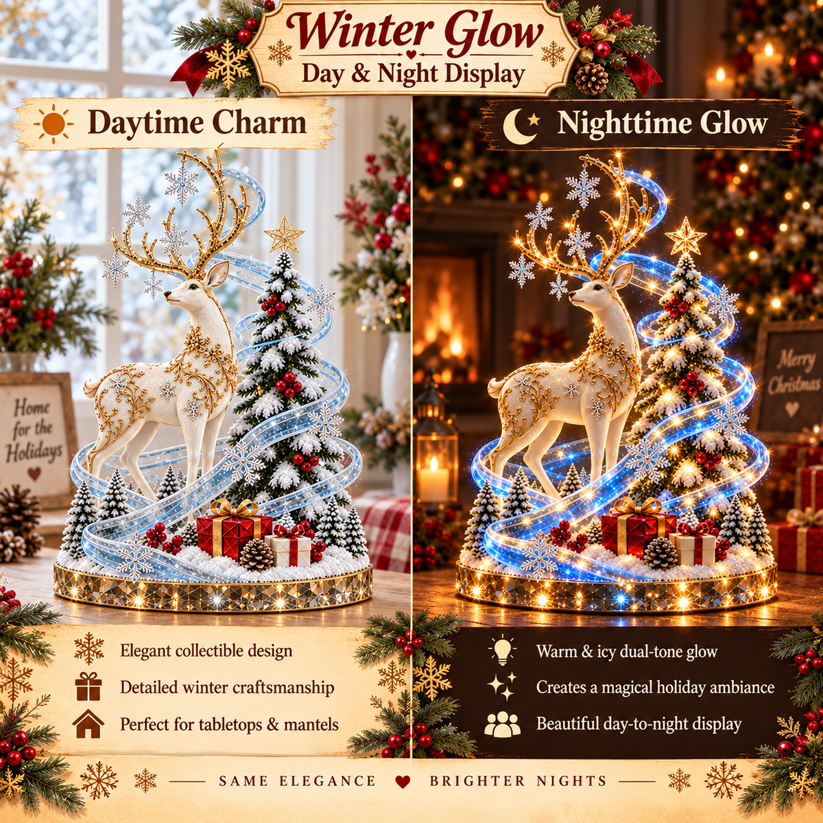 Frostflow Reindeer day and night