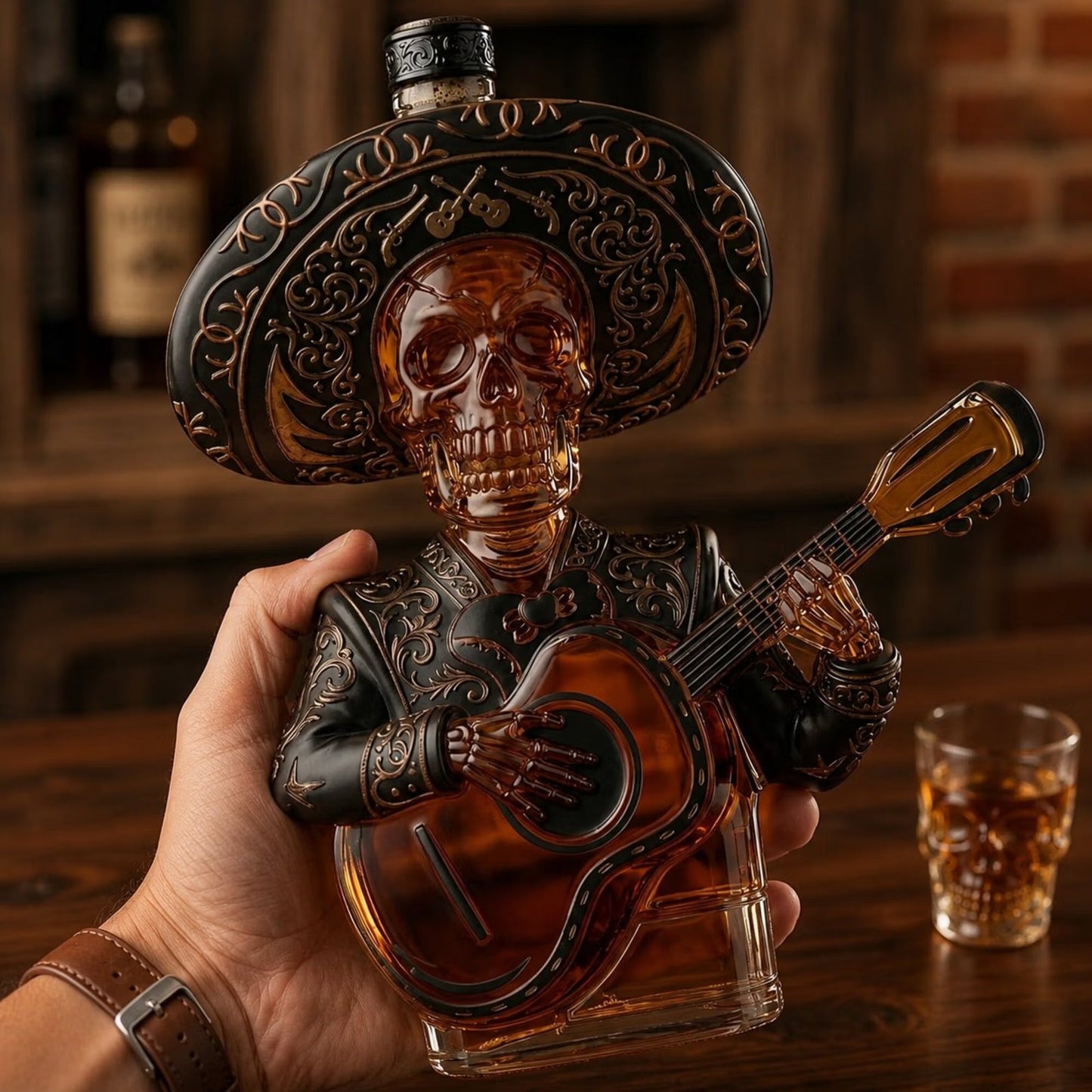 🥃 Limited-Time 50% OFF 💀 Mexican Mariachi Skeleton Decanter