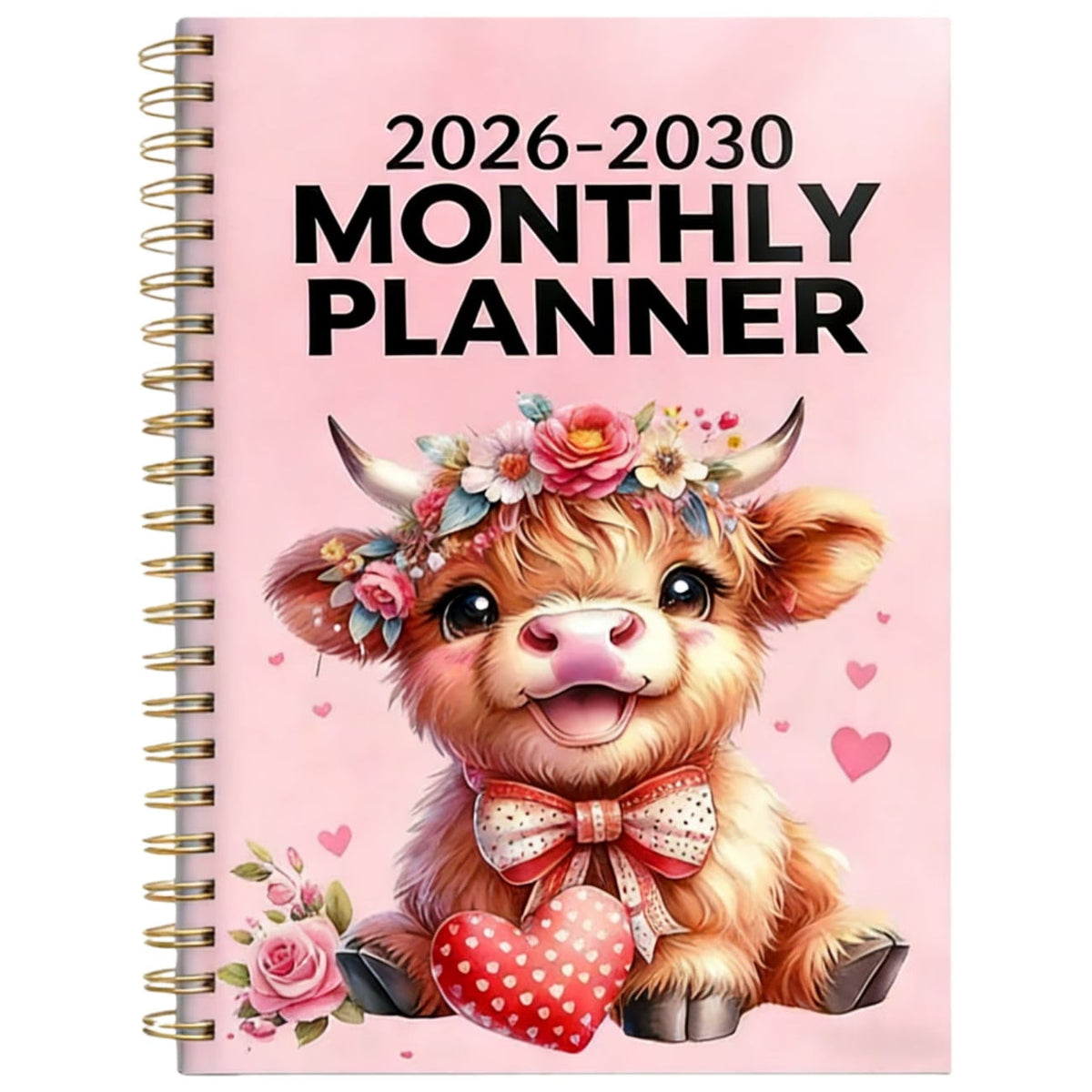 ⏰📅 LAST DAY SALE ONLY￡6.99!! 🐮2026-2030 Calendar – 5-Year Planner with Charming Highland Cow Cover | Full Month Labels & Easy Annual Viewing (60 Months)
