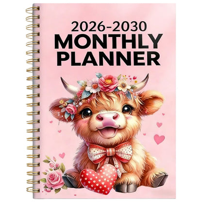 ⏰📅 LAST DAY SALE ONLY￡6.99!! 🐮2026-2030 Calendar – 5-Year Planner with Charming Highland Cow Cover | Full Month Labels & Easy Annual Viewing (60 Months)