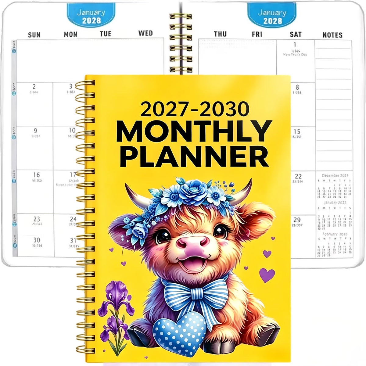 ⏰📅 LAST DAY SALE ONLY￡6.99!! 🐮2026-2030 Calendar – 5-Year Planner with Charming Highland Cow Cover | Full Month Labels & Easy Annual Viewing (60 Months)