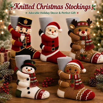 🧦3D Hugging Christmas Socks 🎅 Cute Knit Holiday Socks 5 Designs