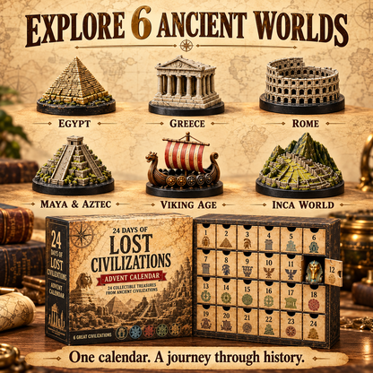 🎉2026 Lost Civilizations Archaeological Discovery Advent Calendar | 24 Ancient Treasures from 6 Great Civilizations（Acryl material）