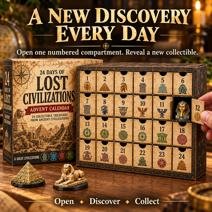 🎉2026 Lost Civilizations Archaeological Discovery Advent Calendar | 24 Ancient Treasures from 6 Great Civilizations（Acryl material）