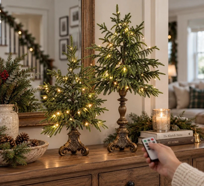 🔥Vintage Lighted Norfolk Pine Trees