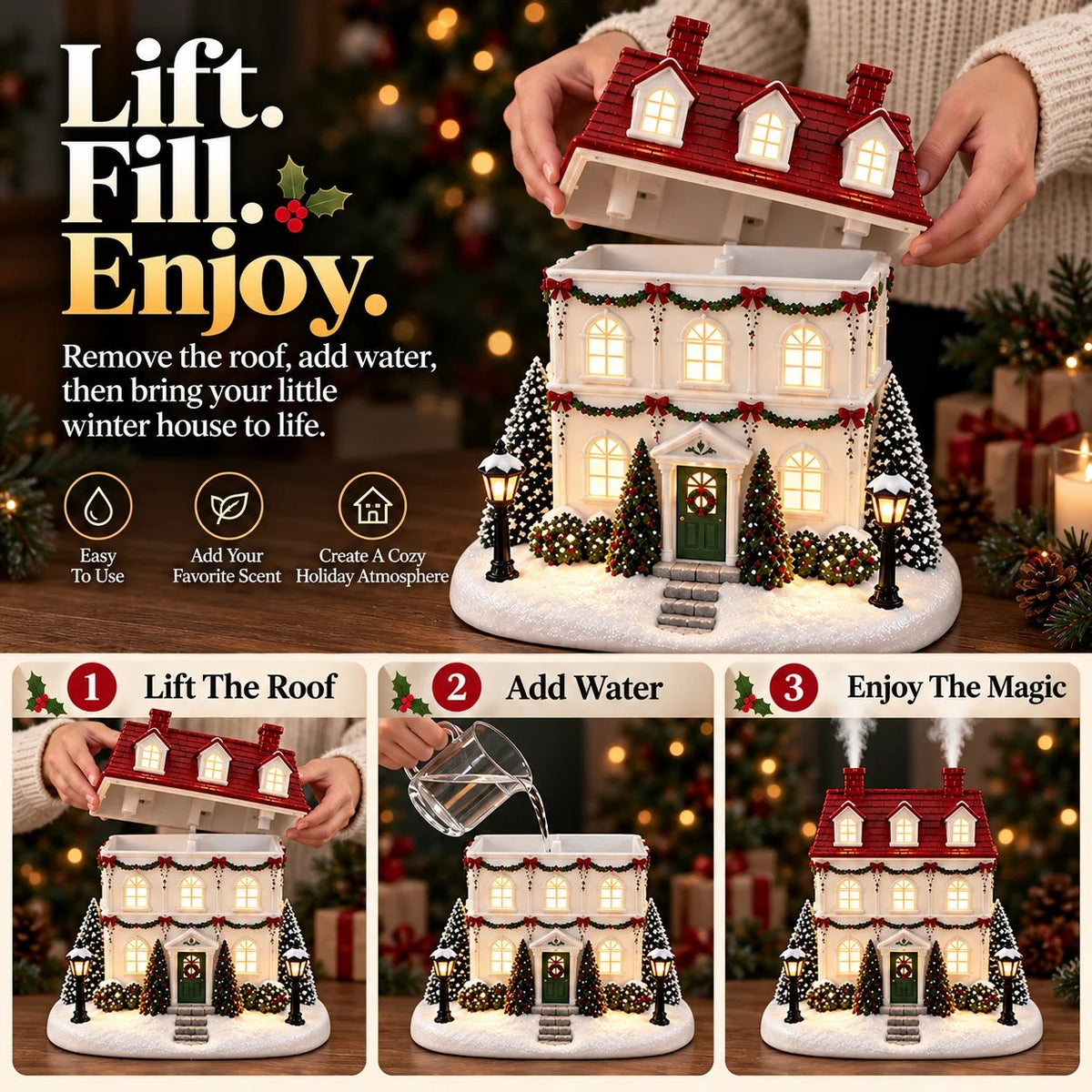 🎄 Christmas Hot Sale - 50% OFF🔥 Christmas House Aroma Diffuser