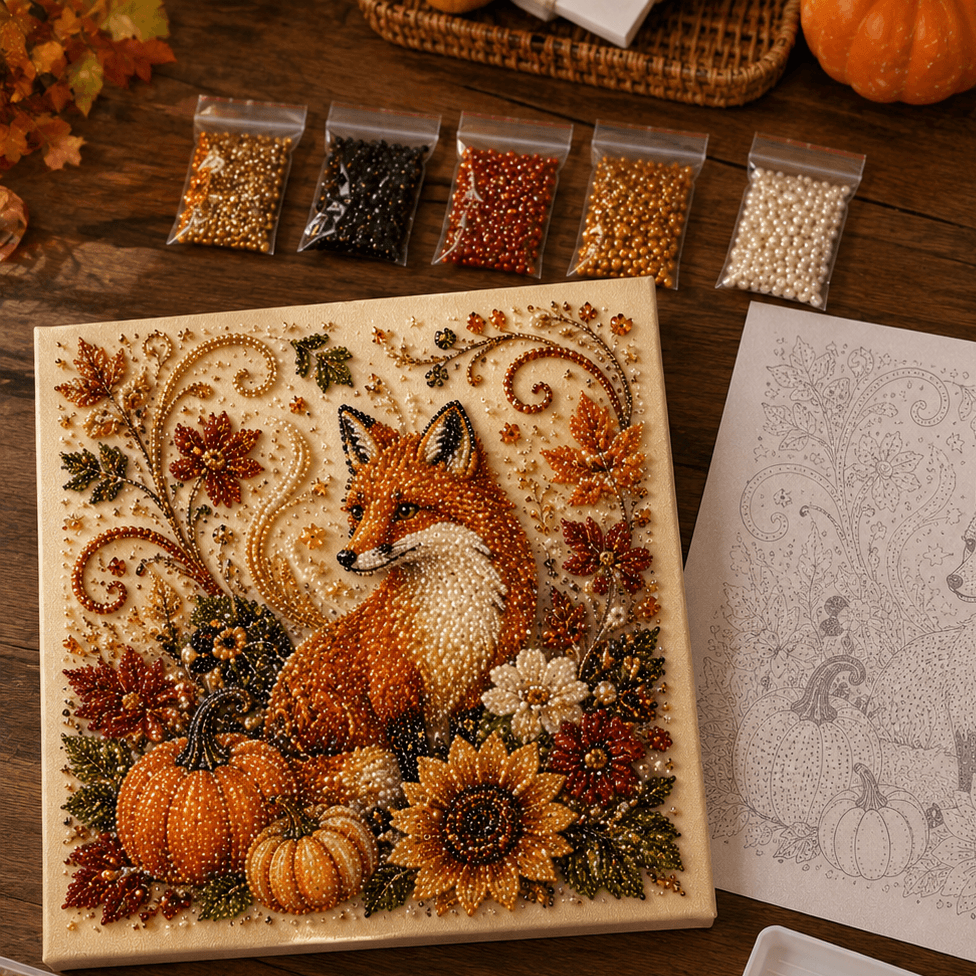 🔥 Last Day 49% OFF 🍂💎 Autumn Pearl Painting Kit – Relaxing DIY Craft to Create Sparkling Fall Artwork 🖌️