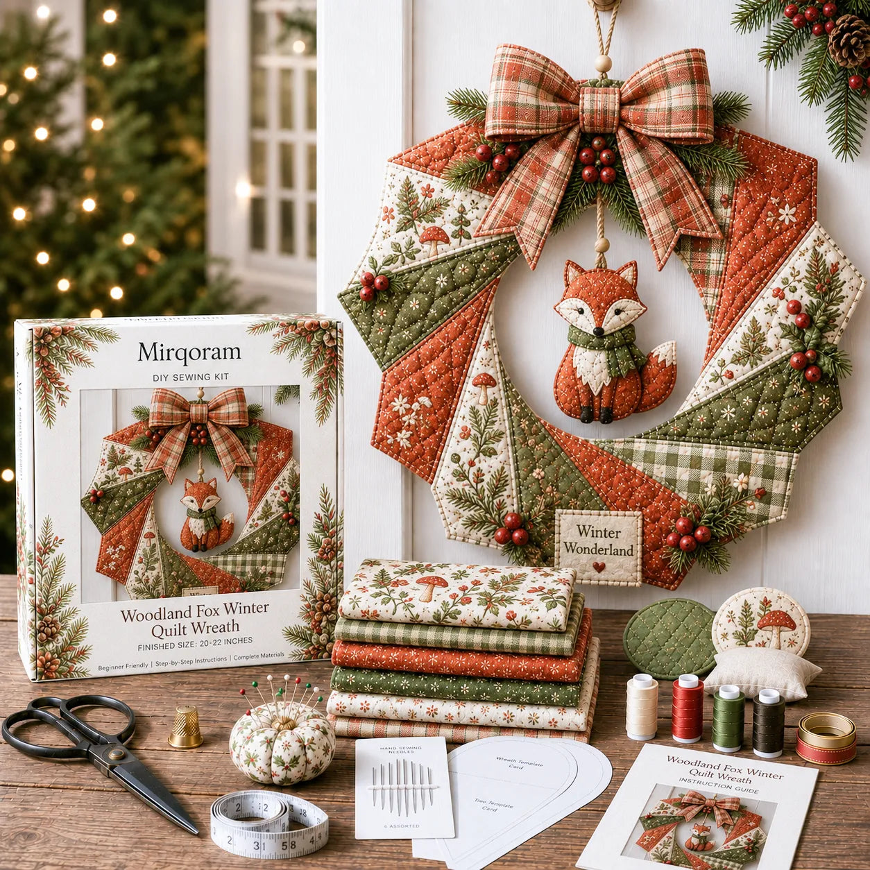 🔥LAST DAY 50% OFF - 🎄Christmas Fabric Wreath DIY Kit 💫