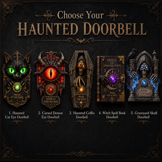 🎃 Halloween Sale 49% OFF – Haunted Interactive Doorbell Collection | Creepy Light-Up Front Door Decor